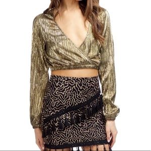 NWT SHOW ME YOUR MUMU gold top